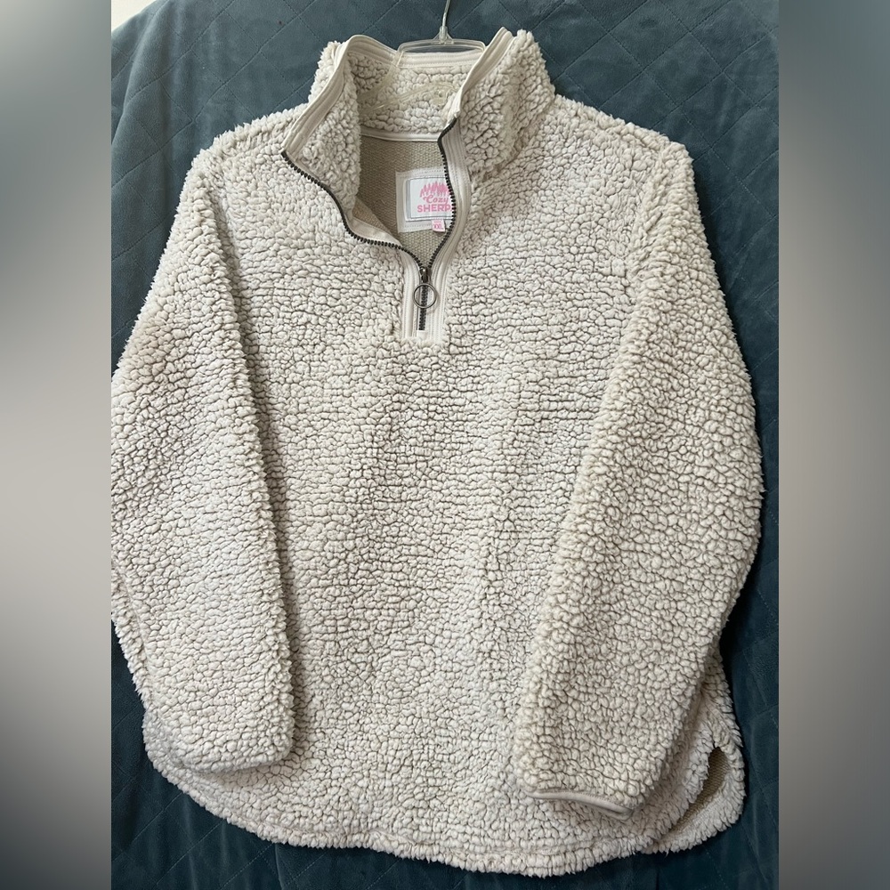 Women's Cozy Sherpa Cream Colored Sherpa Hoodie